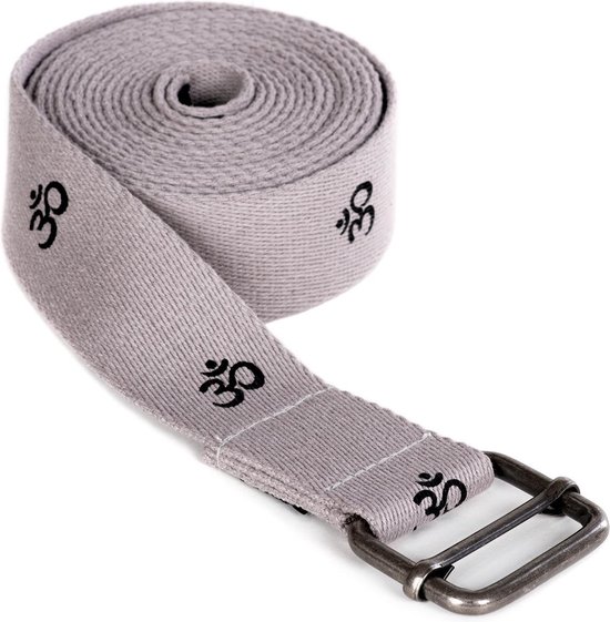Yoga riem yogibelt OM, MB - grijs Yoga riem YOGISTAR van YOGISTAR