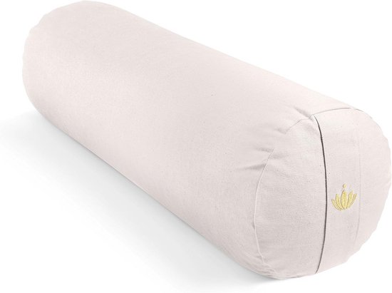 Yoga Roll voor Yin Yoga - Speltvulling - Wasbare Katoenen Hoes - Bolster voor Herstellende Yoga - GOTS Gecertificeerd