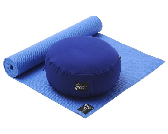 Yoga-Set Starter Edition - Meditatie (Yoga mat + meditatiekussen) blue Fitnessmat YOGISTAR van YOGISTAR