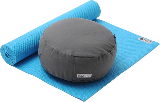 Yoga-Set Starter Edition - Meditatie (Yoga mat + meditatiekussen) turquoise Fitnessmat YOGISTAR van YOGISTAR