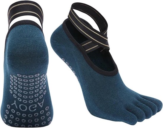 Yoga Sokken - Danssokken Teensokken - Pilates Ballet - Antislip Bandage Kruisband - One Size - Meerdere Kleuren