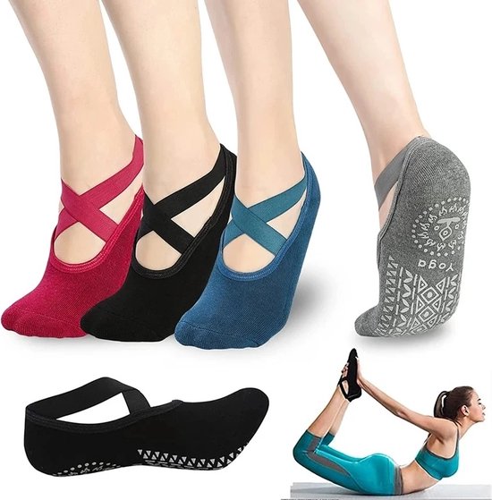 Yoga Sokken Gesloten Teen - Met Anti Slip Onderkant - Antislip Sokken - Pilates Sokken - Maat 36-40 I Grijs van Dille & Kamille