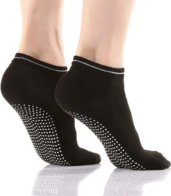 Yoga Sokken I Gesloten Teen Yoga Sok I Met Anti Slip Onderkant I Antislip Sokken - Pilates Sokken - Zwart- Maat 36-40 van Zoe.