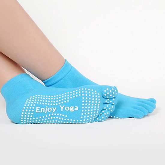 Yoga sokken met antislip - Maat 36-40 - Blauw van SueSport