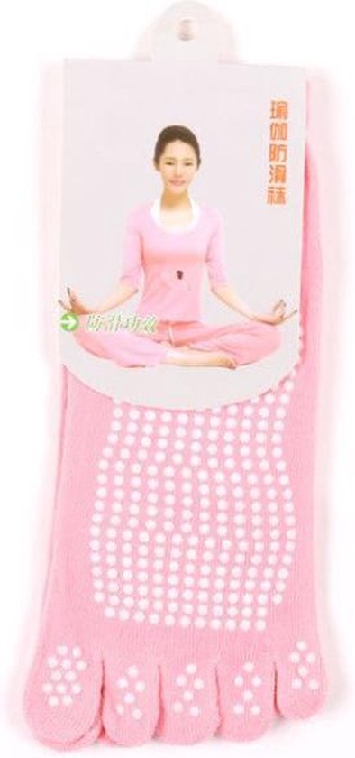 Yoga sokken met Antislip - Roze - Maat 37/41 van Toetie.