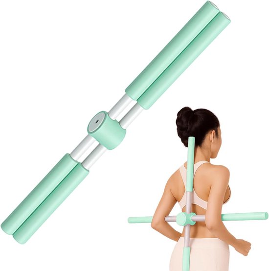 Yoga Stange Haltungskorrektur, Teleskopischer Anti Rundrücken Yoga Stab, Drehbarer Rückenstrecker Für Sculpt Bodybuilding Pilates Training Übungen Erwachsene Jugendliche Und Kinder