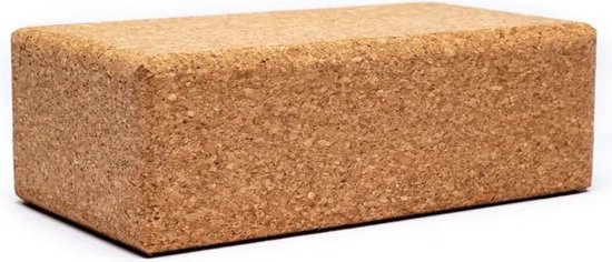 Yoga Steunblok van Kurk - 23x12x7.5 cm - yogablok, yoga kussen, yoga bolster, yoga riem, yoga blok kurk, yoga block, yogablok kurk van Pure2Improve