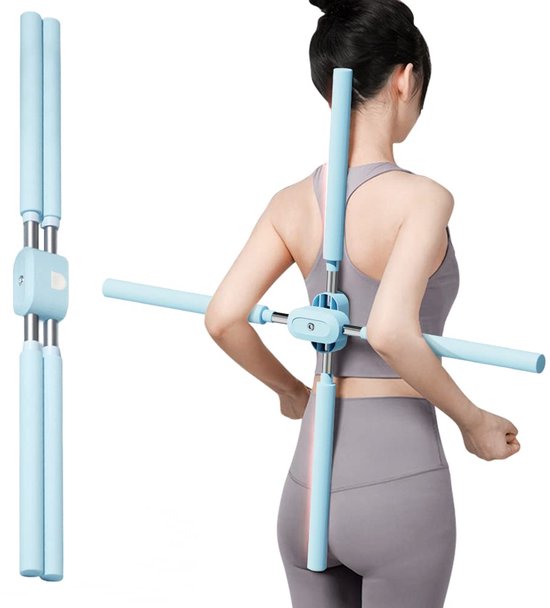 Yoga Stokken Set 2 Stuks - Verstelbare Lengte 62-92 cm - Houdingscorrectie - Schoudertraining - Rekgereedschap - Home Fitness - Voor Mannen en Vrouwen