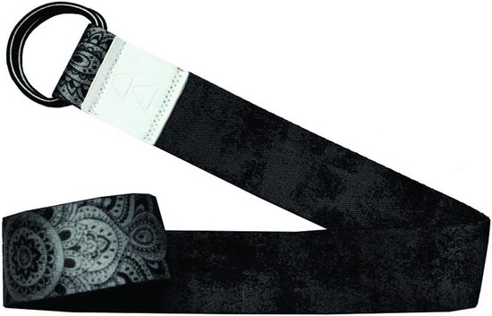 Yoga Strap - Luxe, Verstelbaar, Eco-vriendelijk - 240cm - Zwart - Soft materiaal