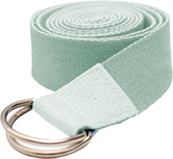 Yoga Strap - Yogaband - Verstelbaar met D-Ring Sluiting - 1 Stuk - Voor Yoga en Stretching Zwart van Avento
