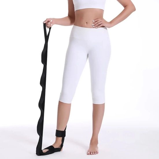 Yoga Stretch Riem Serie - Verstelbare Stretchband - 7-standen - Zwart