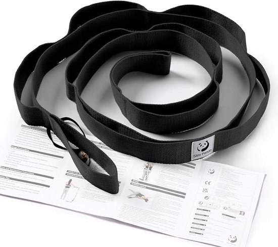 Yoga Stretchband met 10 Lussen - 180 cm - Geschikt voor Pilates, Ballet en Fysiotherapie
