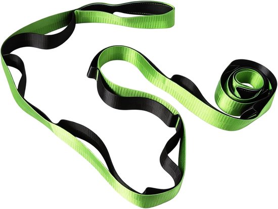 Yoga Stretching Band met 12 Lussen voor Effectieve Rek- en Flexibiliteitsoefeningen
