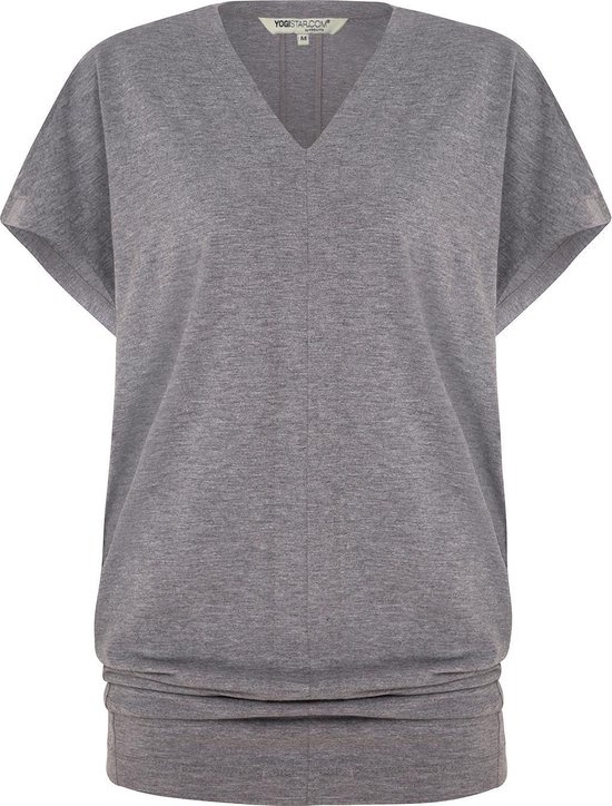 Yoga-T-Shirt "Freedom" - pale grey marl