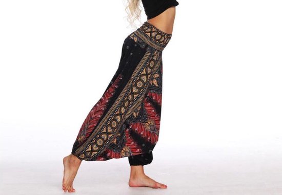 *** Yoga Trousers Baggy Boho Jumpsuit voor vrouwen in maat M - Comfort Bewegen Vrij van Heble® *** van Merkloos