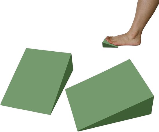 Yoga Wedge Blok, Ondersteunende en Lichtgewicht Set van Twee Stuks EVA Schuim, Voeten Trainingswig voor Fitness en Yoga, voor Thuis Gym Fitness Evenwicht en Kracht Training Pilate Squat Push Up en Pla
