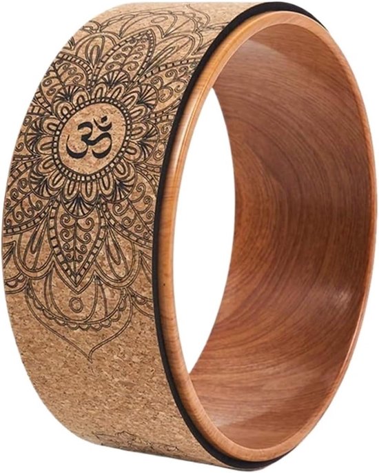 Yoga Wiel - Back Wheel - Yoga Training - Natuurlijk Antislip - 34x15 cm - Houtkleur