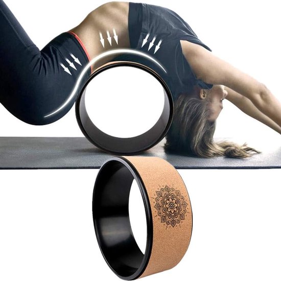 Yoga Wiel - Balans Cirkel Pilates - Rug Flexibiliteit - Verlicht Pijn Stress - 33x14 Cm - Meerdere Kleuren
