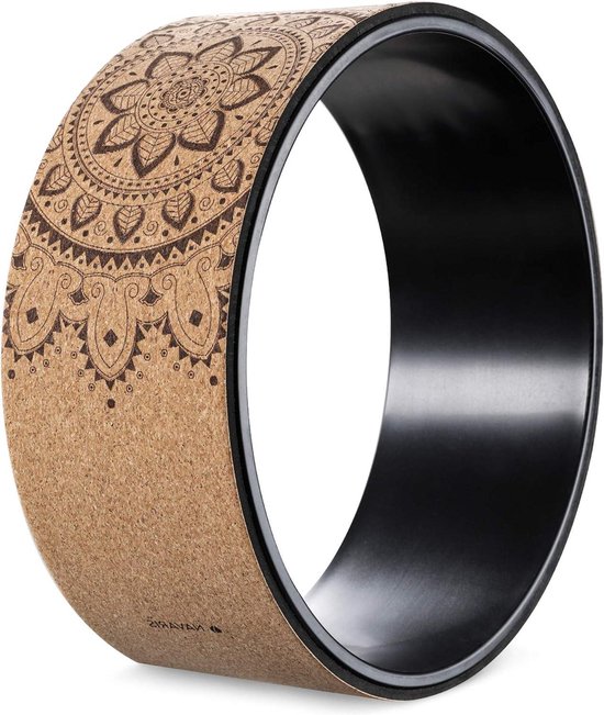 Yoga wiel diameter 33 mm van kurk - Pilates wiel voor fitness flexibiliteit - Draagkracht tot 150 kg van SHIYAO