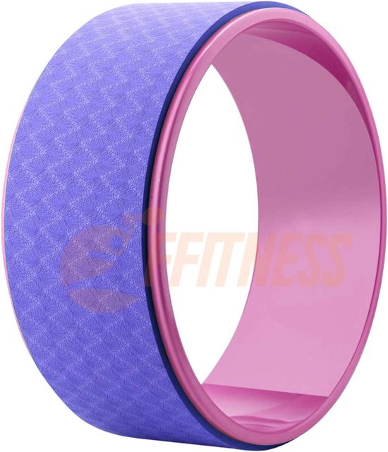 Yoga Wiel - Fitness Wiel - Pilates Body Training - Antibactarieel TPE Materiaal - 28x28x1.6cm - Paars van Merkloos