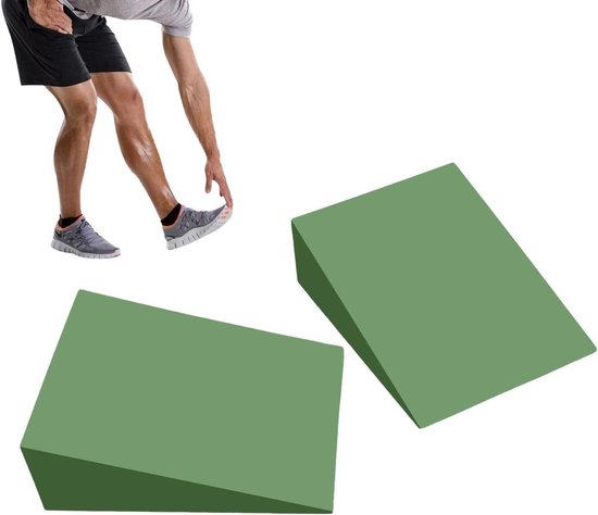 Yoga Wig Blokken - Fitness Ondersteuning - Balans Training - Duurzaam EVA Schuim - 2 Stuks - Groen