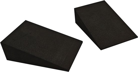 Yoga Wig - Schuine Blokken - Kuitstrekken - Vormvast EVA Materiaal - 15 x 6 x 5 cm - Grijs