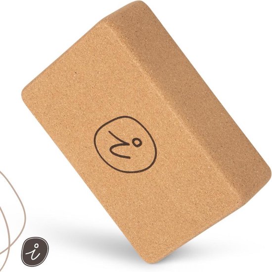 Yoga - Yoga blok - Yoga Blok Kurk - van 100% natuurlijk kurk - te gebruiken voor verschillende yoga en sport oefeningen - ideaal voor de beginnende yogi & yogini van Gymlin