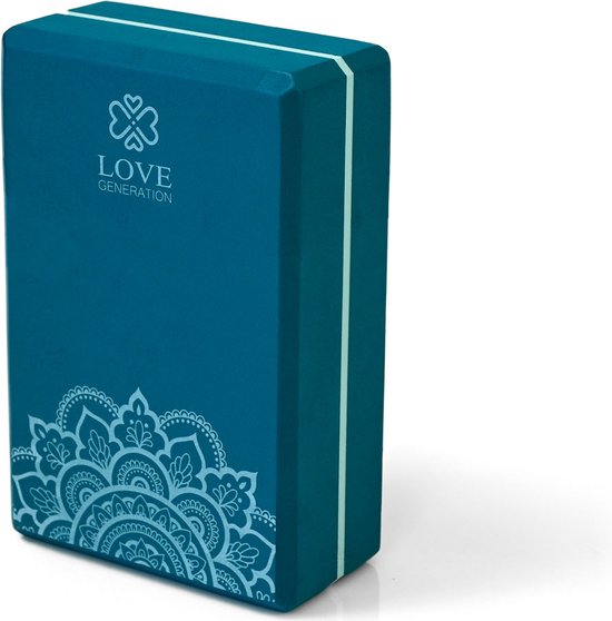 Yogablok - Eva Foam - Mandala - Balanced Blue van SportiQuest