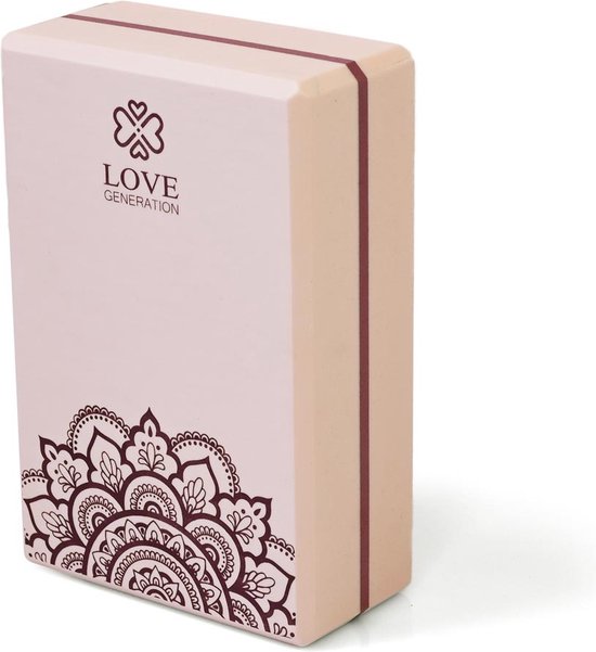 Yogablok - Eva Foam - Mandala - Precious Pink van Pure2Improve