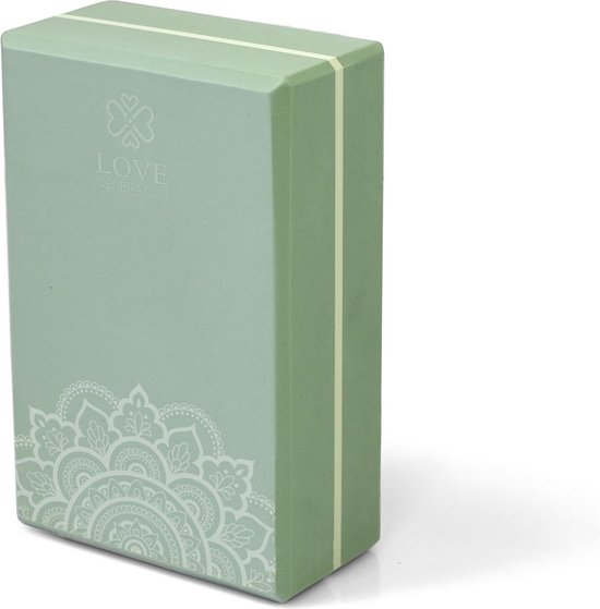 Yogablok - Eva Foam - Mandala - Serene Sage van Merkloos