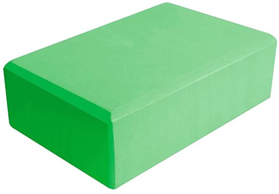 Yogablok - Foam - Antislip voor Steun en Stabiliteit - 1 - Voor Yoga en Pilates - Groen van Merkloos