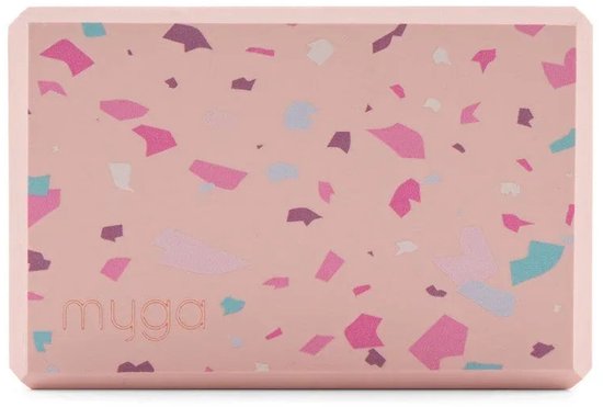 Yogablok foam Terrazzo - Myga - roze