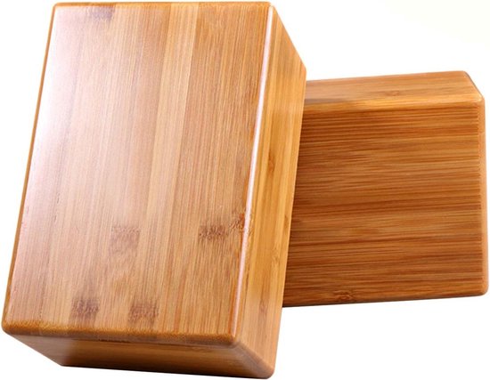 Yogablok van 100% natuurlijke bamboe - set van 2 stuks van Merkloos