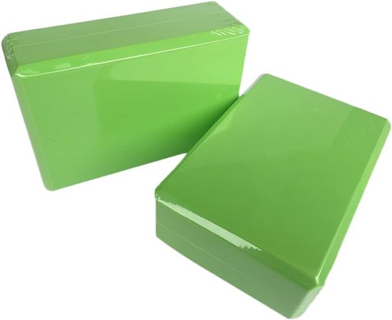 Yogablokken Set - Steunstenen Schuim - Flexibiliteit Training - Antislip Oppervlak - 23x15x8 cm - Groen