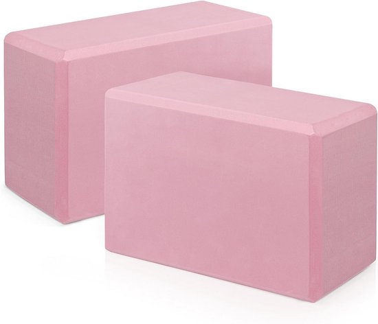 Yogablokken Set van 2 - EVA Schuim Antislip 9x6x3 inch - voor Yoga, Pilates & Stretching