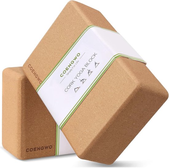 Yogablokken van Kurk Set van 2 - Eco-vriendelijk en Multifunctioneel voor Beginners