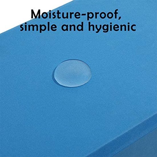 Yogablokschuim Hoge dichtheid EVA - door ZenYogaWedge - Vochtbestendige enkele steen voor beginners en professionals Yoga Pilates-lessen Thuistraining Fitness Antislip - 1 st Blauw van ZenYogaWedge