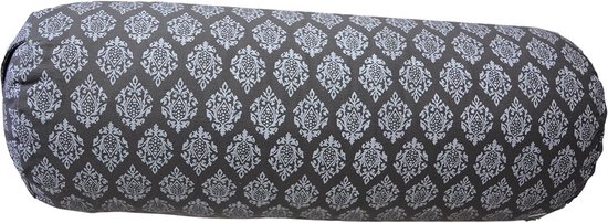 Yogabolster Basic - Pilates kussen - Yoga oefeningen - Wasbare hoes - 65 x 23 cm - Grijs