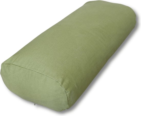 Yogabolster Ovale Design Bolster voor Yoga - Ovaal - Olijfgroen van Merkloos