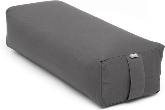 Yogabolster vierkant biologisch katoen speltvulling 63,5 x 26,5 x 20,5 cm