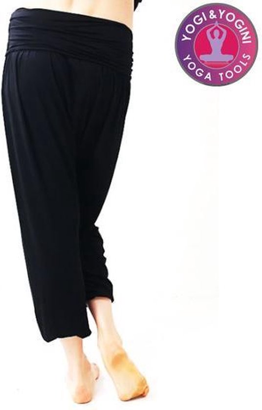 Yogabroek comfort flow zwart S-M - Lycra - Viscose - Zwart - Yoga - Kledij