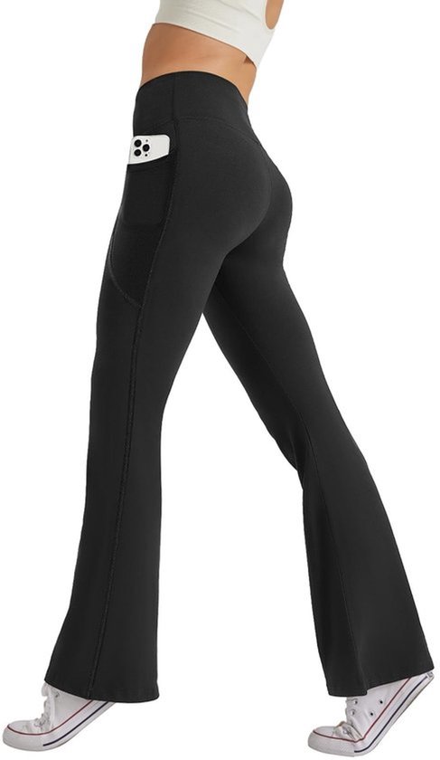 Yogabroek Hoge Taille - Casual Sportbroek - Zweetafvoerende/Ademende - Elastisch/Comfortabel - Met Zakken - Ondoorzichtig Materiaal