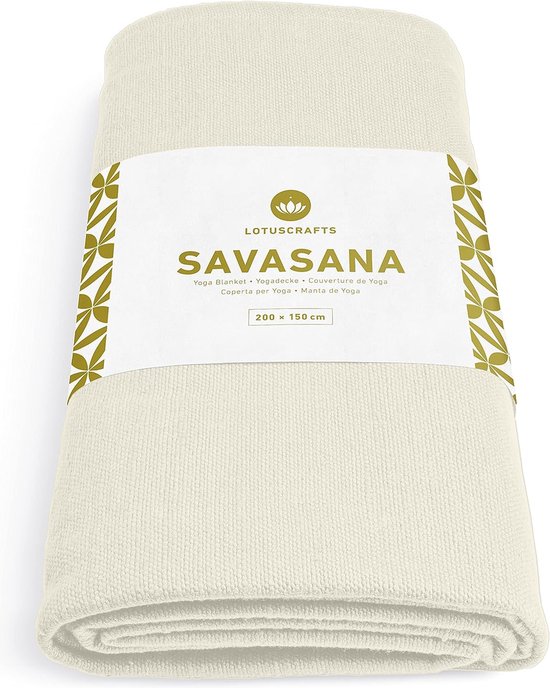 Yogadeken katoen Savasana [200 x 150 cm] Meditatiedeken Resistent en duurzaam gemaakt van 100% katoen Yogadeken voor ultieme ontspanning van SensDesign