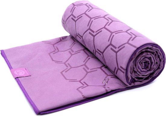 Yogahanddoek - Antislip handdoek - Hot yoga - Dubbelzijdig siliconen - 26.5 x 72 inch - Paars
