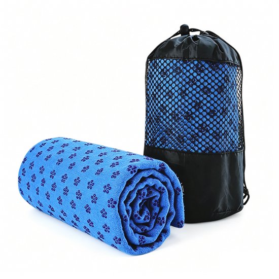 Yogahanddoek voor Hot Yoga, Pilates en Workout – Zweetabsorberend – Antislip met Gripnoppen – Microvezel – Inclusief Draagtas – 61 x 183 cm – 1 stuks