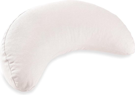 Yogakussen halve maan Shanti - halfmaankussen - meditatiekussen met overtrek van 100% katoen - yoga zitkussen halfmaanvormig met speltvulling - GOTS-gecertificeerd van Shanti Planet