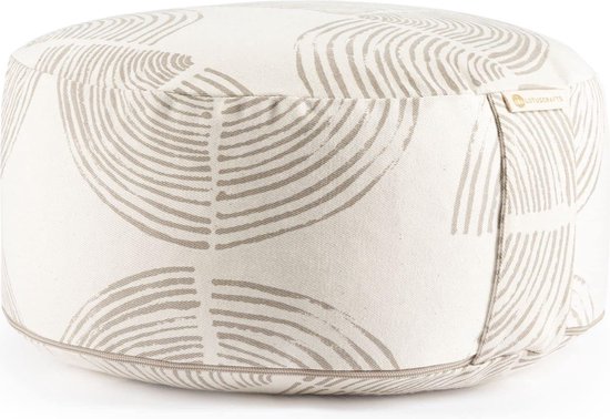 Yogakussens, meditatiekussens, rond, lotus, comfortabele en relaxte media, 15 cm dik, wasbare overstrek van katoen, yogakussens met speltvulling, GOTS-gecertificeerd van Lotuscrafts