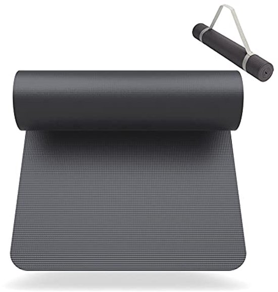 Yogamat 180 x 60 cm met Draagriem - Antislip Fitnessmat voor Yoga en Workout - 4 mm Dikte van Merkloos
