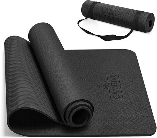 Yogamat 182x60cm/182x61cm - Antislip 8mm Trainingsmat voor Yoga, Pilates en Vloeroefeningen van Yogamat