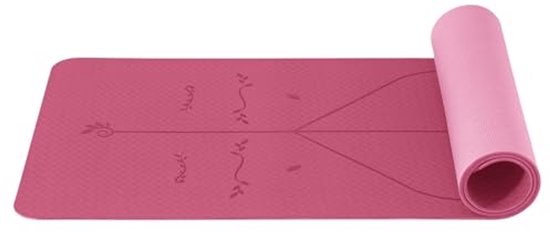 Yogamat 6 mm - Antislip Gymnastiekmat voor Yoga, Pilates en Training - Huidvriendelijk en Ftalaatvrij